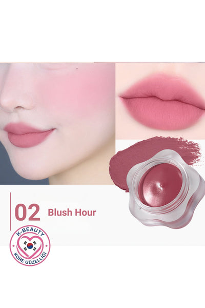 DEAR.MAY Pure Falling Mood Dudak ve Yanak Balmı, 6.5g, renkli çok amaçlı ruj ve makyaj ürünü, 02 Blush Hour.