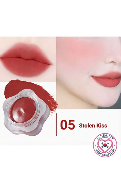 DEAR.MAY Pure Falling Mood Dudak ve Yanak Balmı, çok amaçlı renkli ruj, 6.5g, Stolen Kiss tonu, yumuşak ve parlak görünüm sağlar.
