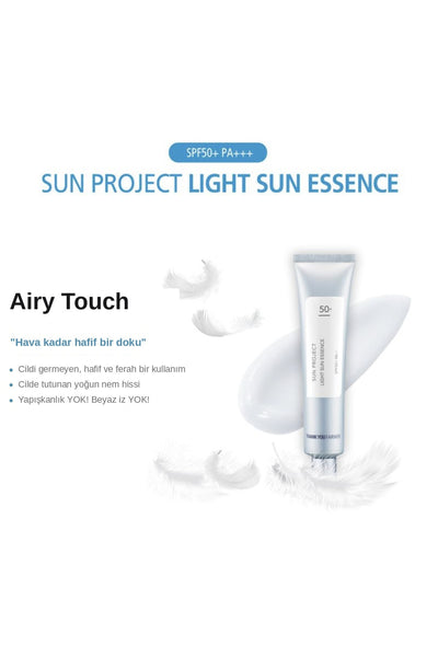 Sun Project Light Sun Hafif Dokulu Yarı Mat Güneş Kremi SPF50+ PA+++ 40ml