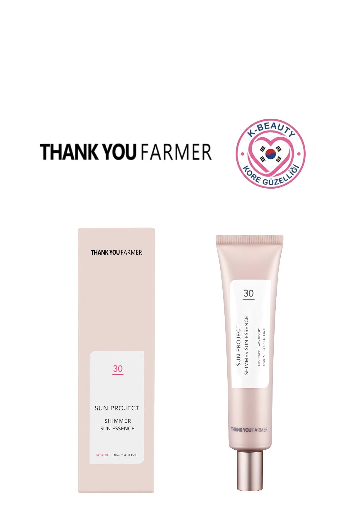 Sun Project Shimmer Sun Essence SPF30 PA++ 40ml - Aydınlatıcı Yüz ve Göz Güneş Kremi