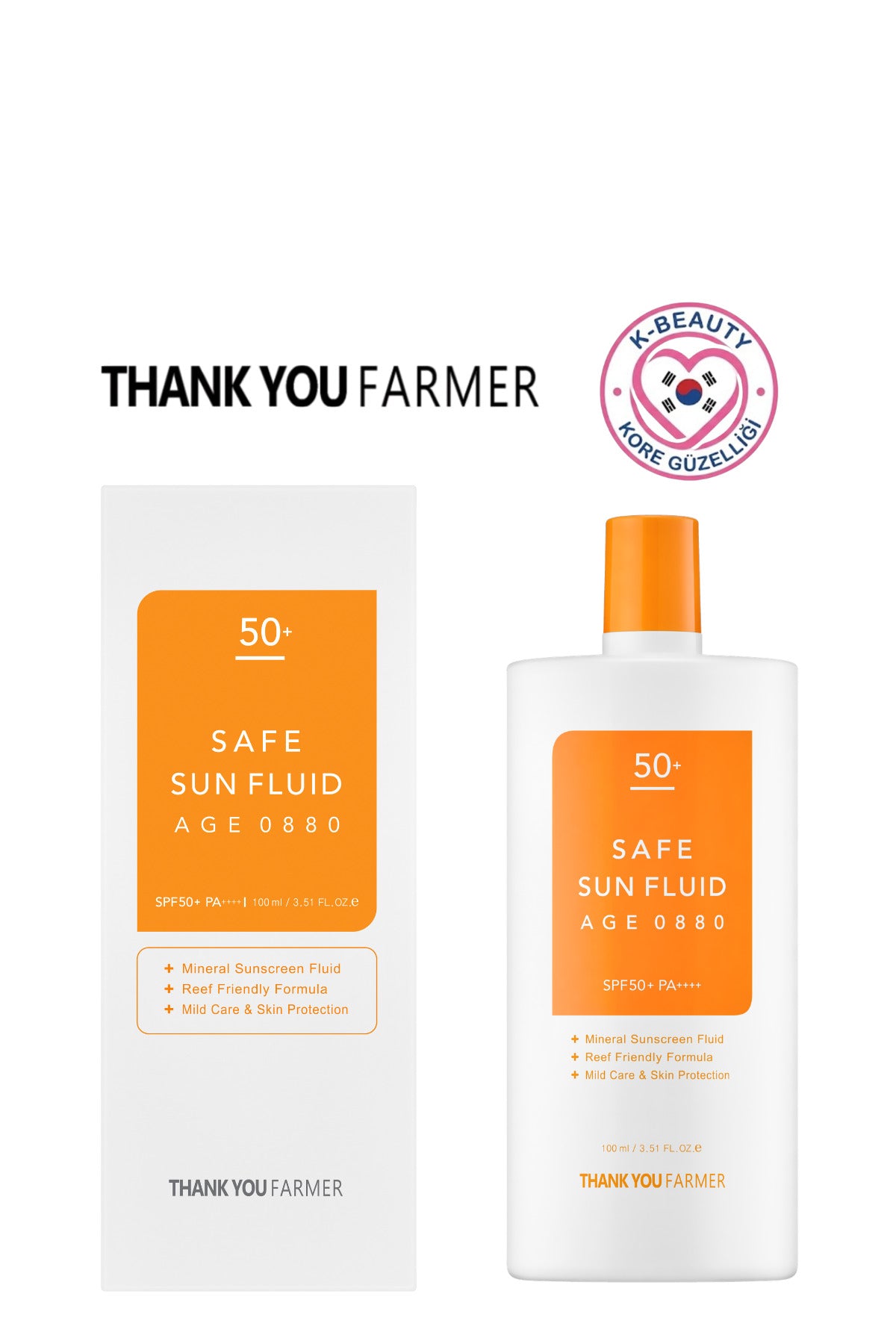 Safe Sun Fluid Age 0880 Mineral Filtreli Güneş Kremi SPF50+ PA++++ 100ml