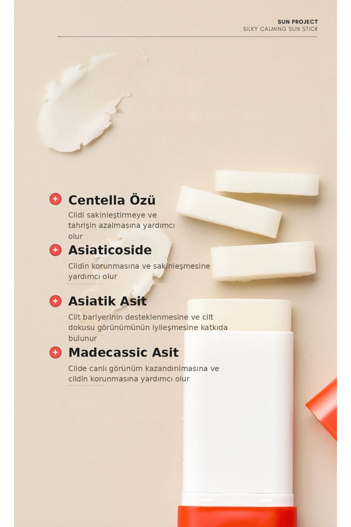 Sun Project Silky Sun Stick Güneş Koruyucu Stick SPF50+ PA++++ 18gr