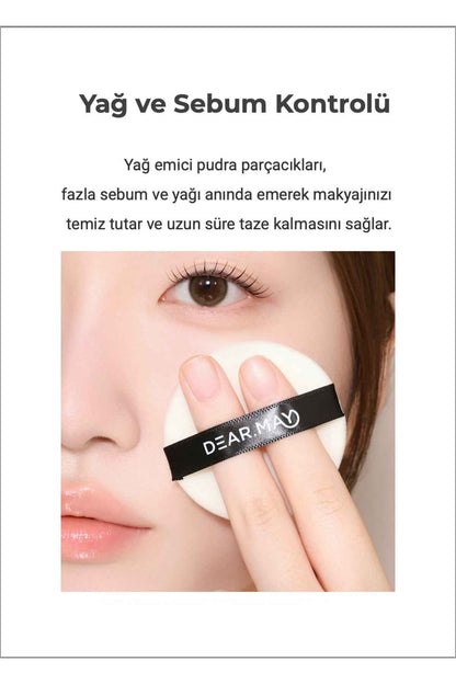 DEAR.MAY She's Rice Sebum Pact Clear White - Pirinç Özlü Mat Görünümlü Sabitleyici Transparan Kompakt Pudra 12g - Clear White