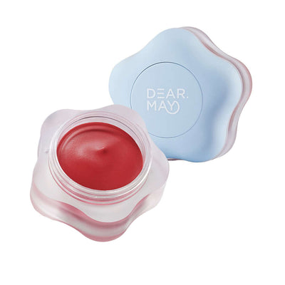 DEAR.MAY Pure Falling Mood Lip Pot, çok amaçlı renkli dudak ve yanak balmı, satene ve kadife dokusu, 6.5g, Stolen Kiss tonu