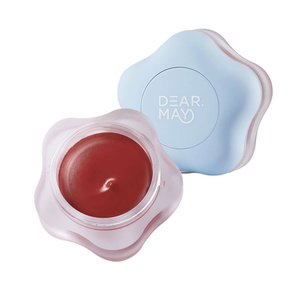 DEAR.MAY Pure Falling Mood Lip Pot çok amaçlı renkli dudak ve yanak balmı, satensaten kadife dokusu, 6.5g.