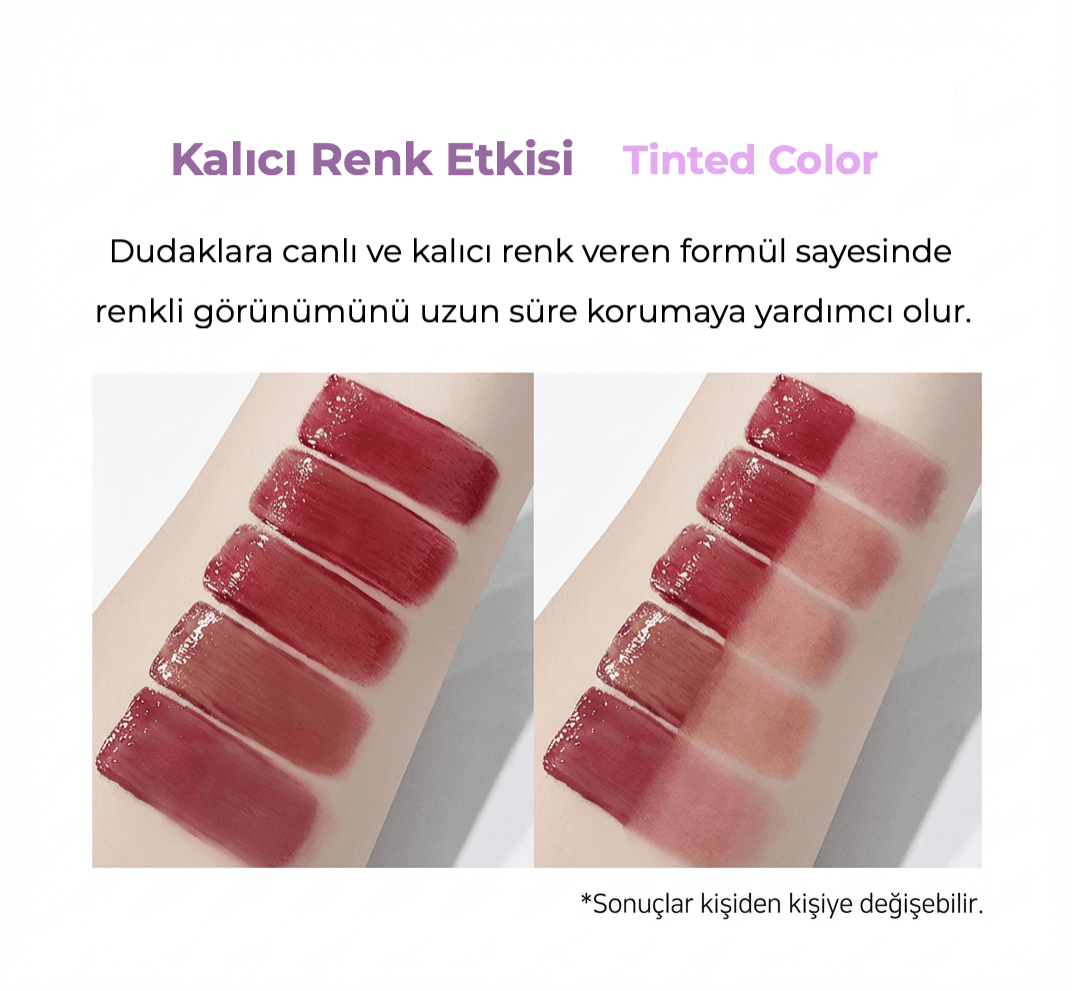 DEAR.MAY La Piste Lip Tint LP07 Falling, uzun süre kalıcı ve parlak ruj, 4.1g, canlı ve doğal dudak tonu görüntüsü