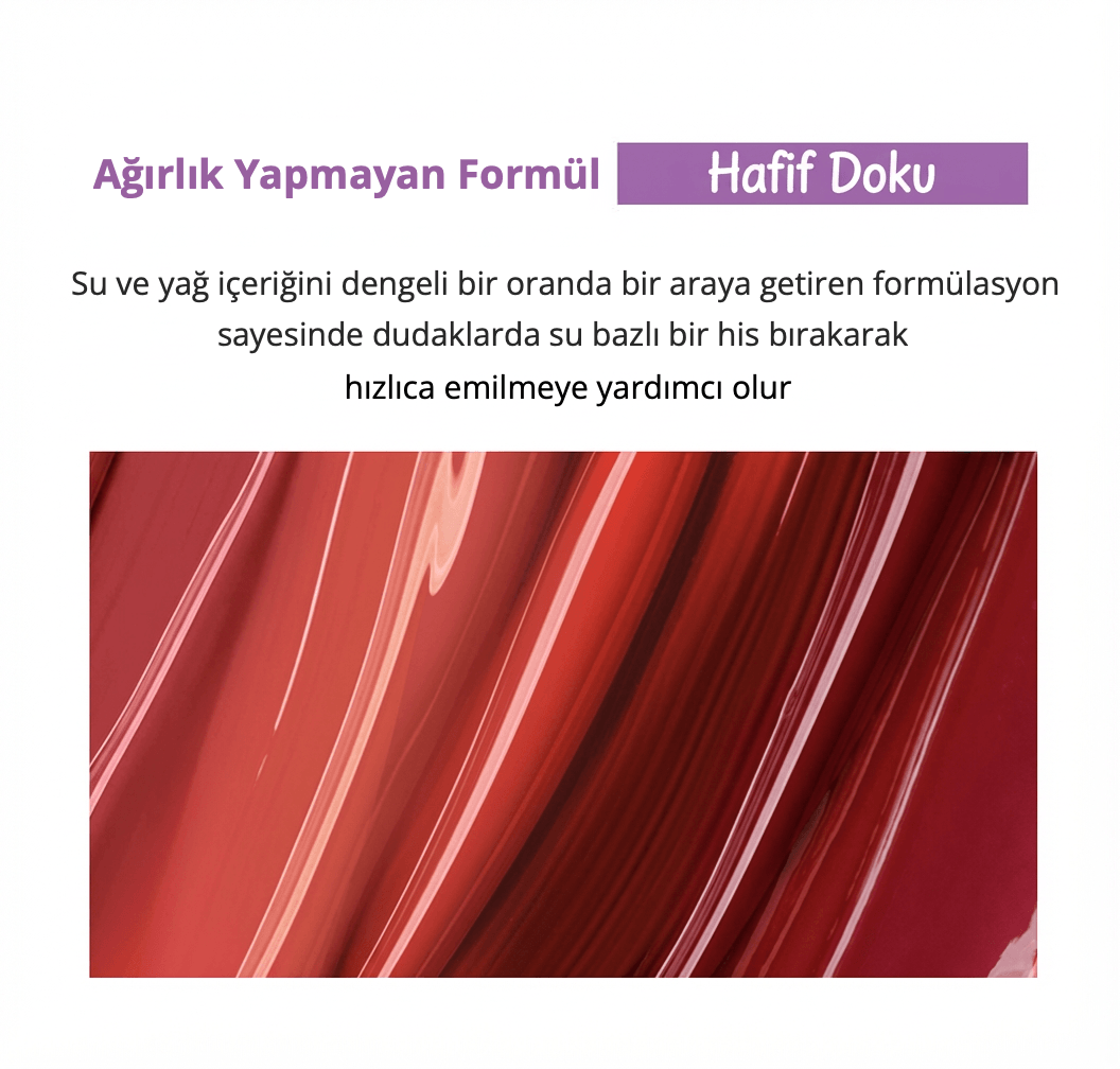 DEAR.MAY La Piste Lip Tint LP07 Falling, uzun süre kalıcı ve parlak dudak ruju, açık ton, 4.1g.
