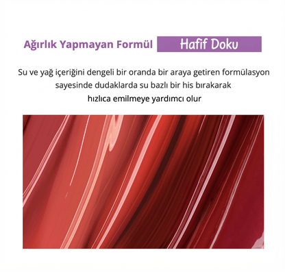 DEAR.MAY La Piste Lip Tint LP07 Falling, uzun süre kalıcı ve parlak dudak ruju, açık ton, 4.1g.