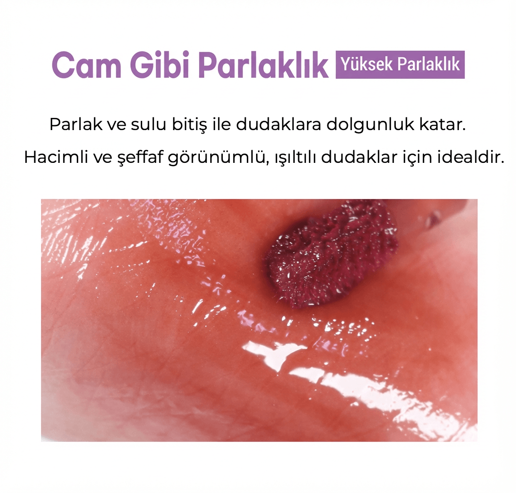 DEAR.MAY La Piste Lip Tint LP07 Falling, parlak ve uzun süre kalıcı ruj, 4.1g, dudaklarda doğal ve canlı görünüm sağlar.