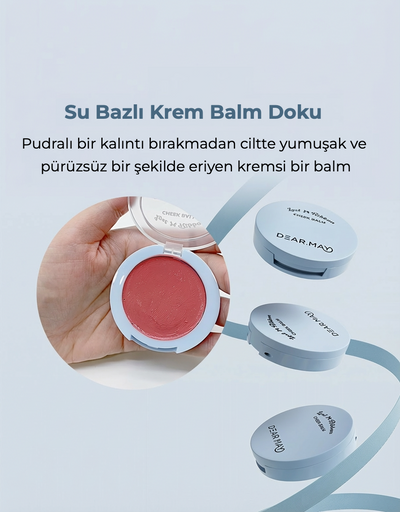 DEAR.MAY Lost Ribbon Krem Allık 4g - Su Bazlı Nemli Formül - LR07 Just Peachy