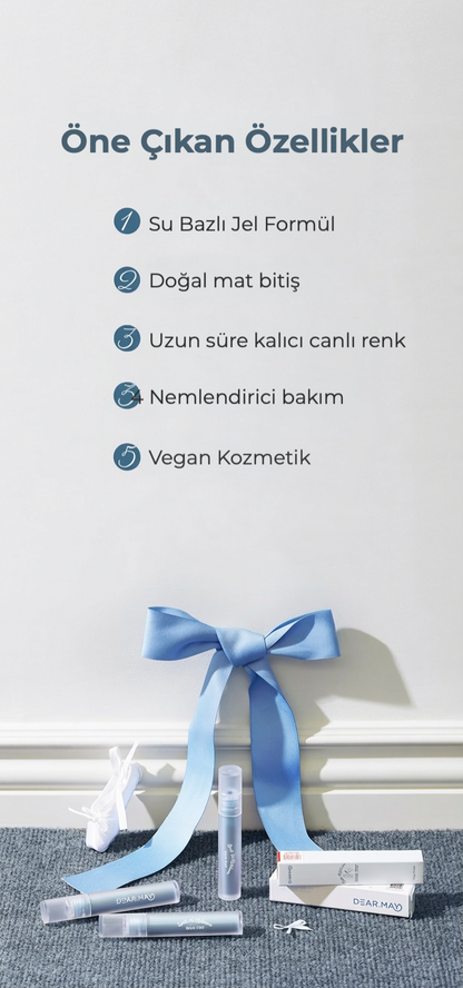 DEAR.MAY Lost Ribbon Blur Tint nemlendirici mat dudak ruju, toffee renkli, 3.3g, yumuşak ve doğal görünüm sağlar